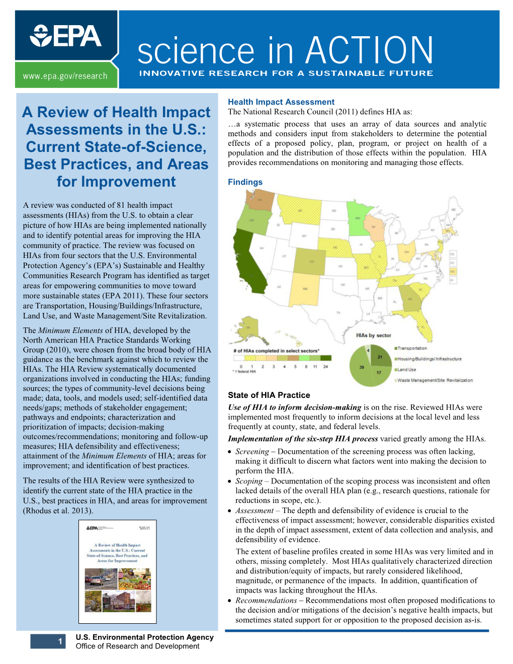 Health Impact Assessment Fact Sheet