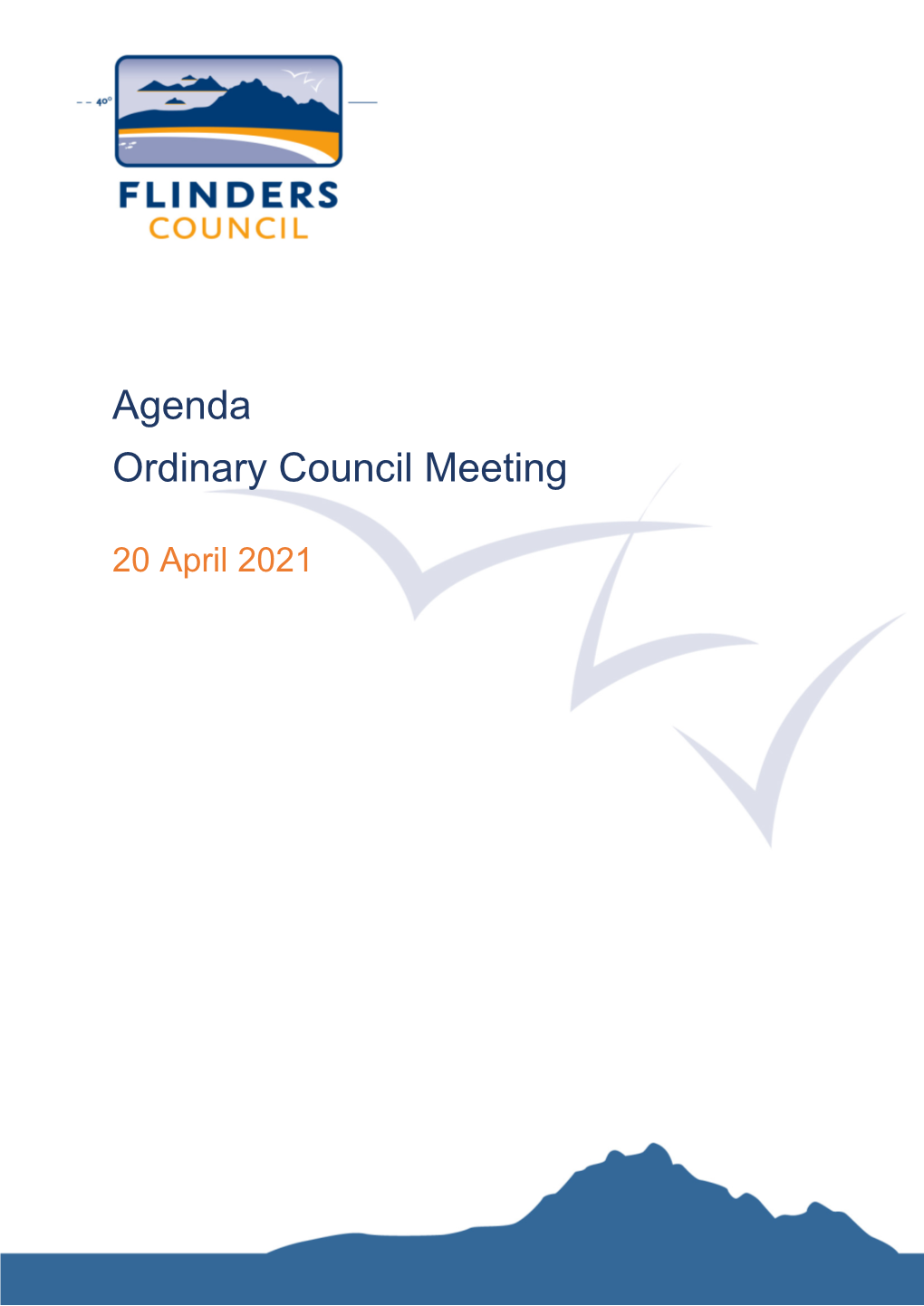 Agenda Ordinary Council Meeting