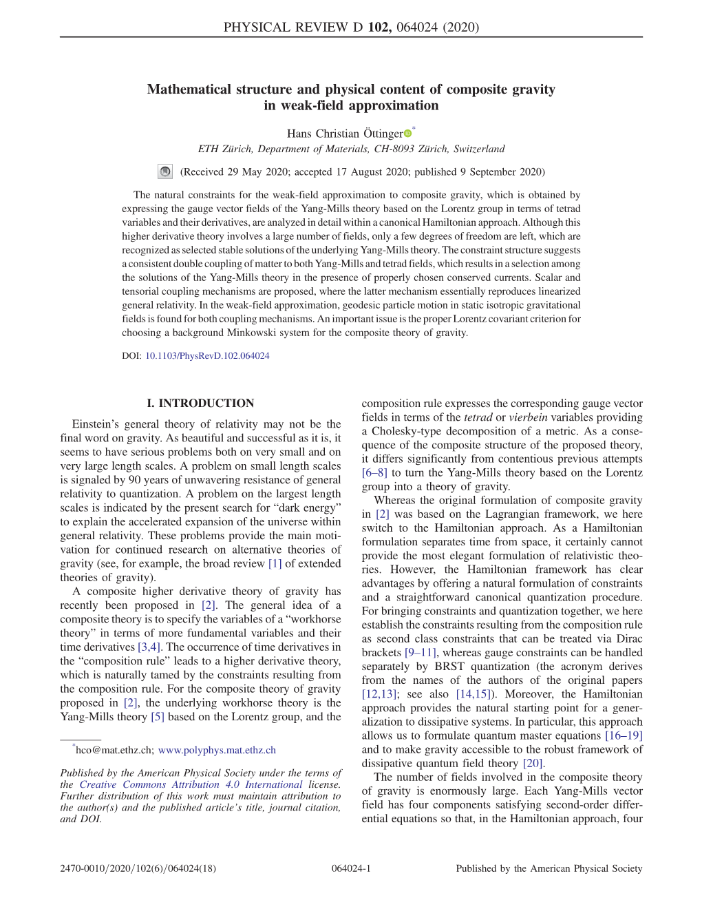 Mathematical Structure and Physical Content of Composite Gravity in Weak-Field Approximation