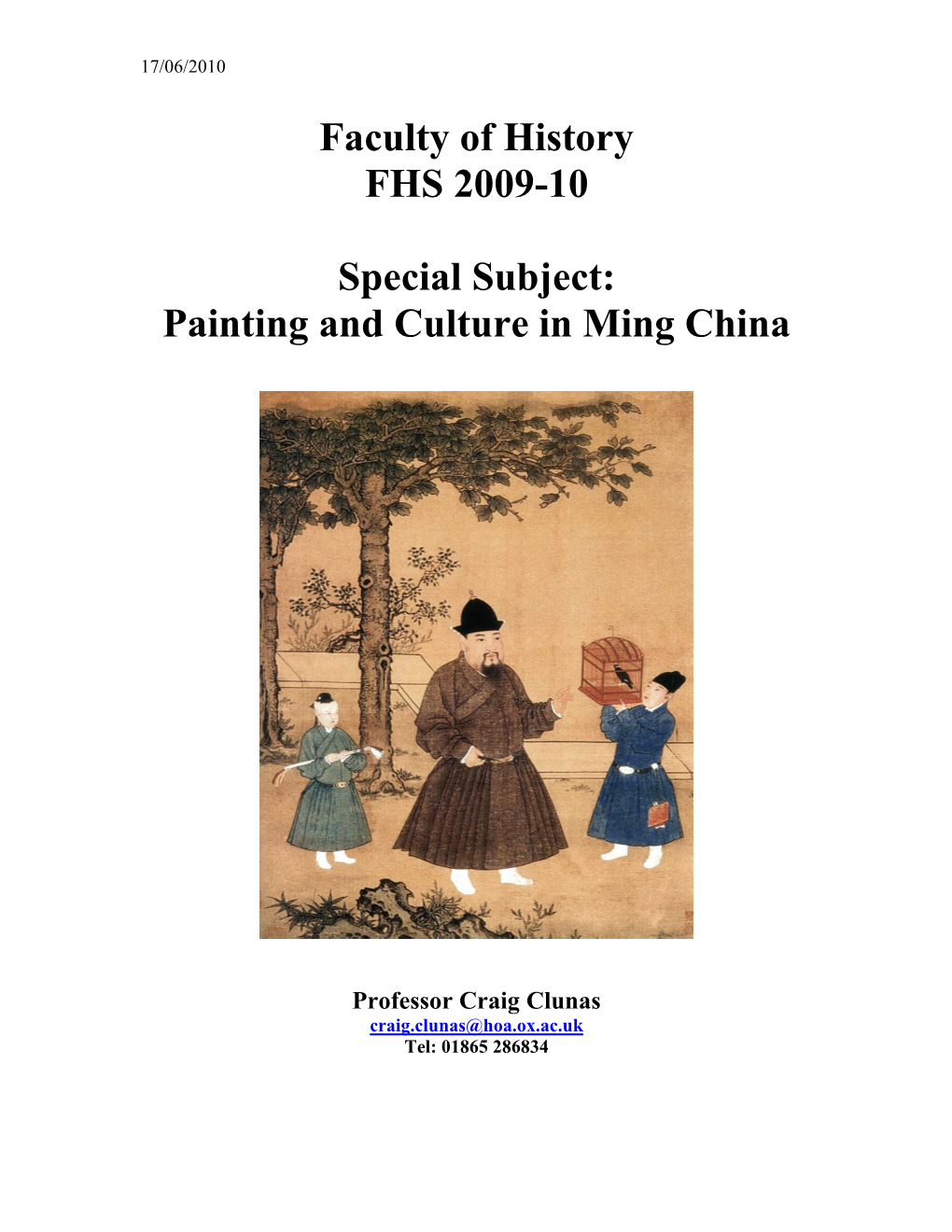 Painting and Culture in Ming China