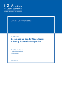 Decomposing Gender Wage Gaps: a Family Economics Perspective