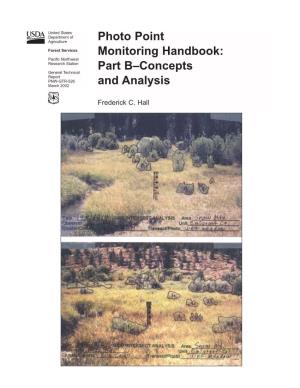 Photo Point Monitoring Handbook: Part B–Concepts and Analysis