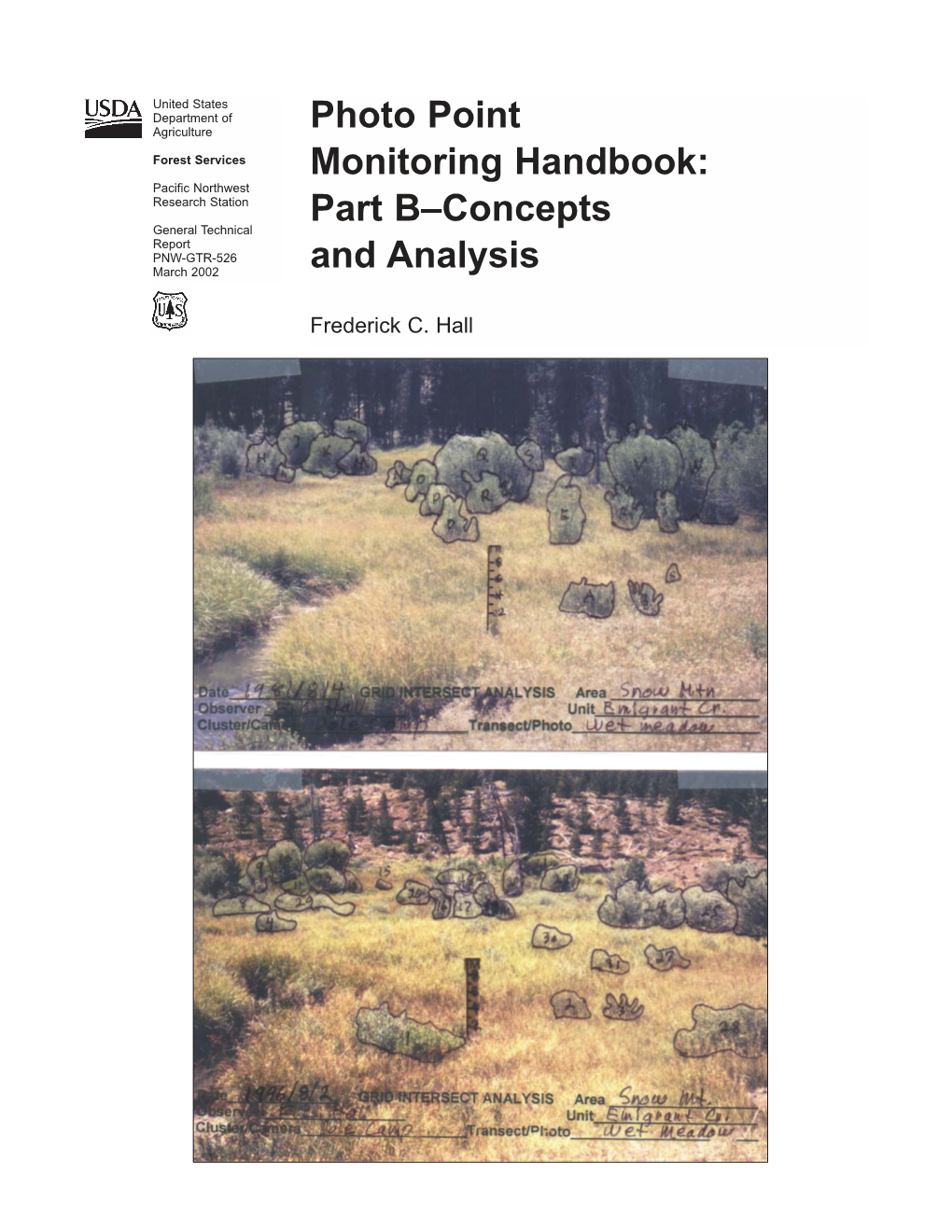 Photo Point Monitoring Handbook: Part B–Concepts and Analysis