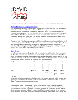 2009 ARF David Ogilvy Awards Case Study