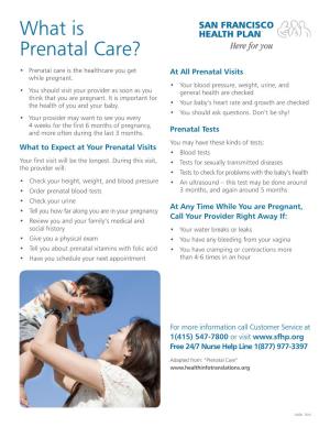 What Is Prenatal Care?