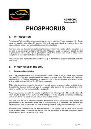 12 Phosphorus Agritopic