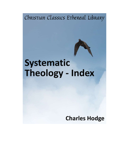 Systematic Theology - Index