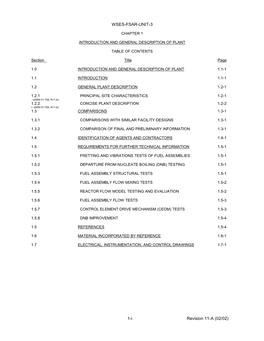 WSES-FSAR-UNIT-3 1-I Revision 11-A