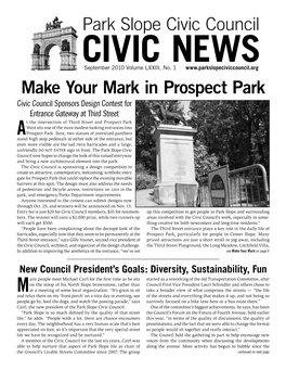 Make Your Mark in Prospect Park Park Slope Civic Council