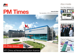 PM Times the Newsletter of PM Group Employees