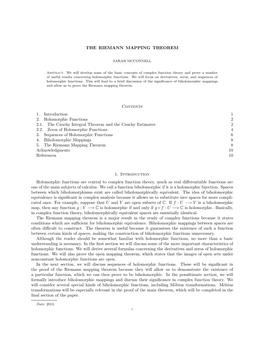 The Riemann Mapping Theorem