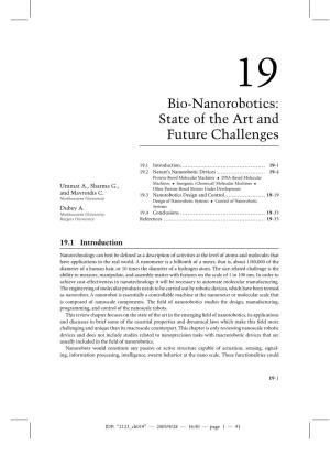 Bio-Nanorobotics: State of the Art and Future Challenges