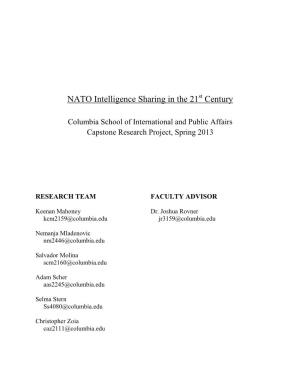 NATO Intelligence Sharing in the 21 Century