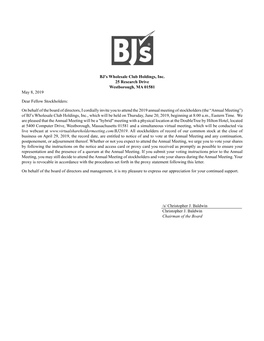P19242 Bj's Wholesale Club Holdings, Inc. Nps 2019 V1