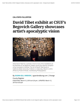 David Tibet Exhibit at CSUF's Begovich