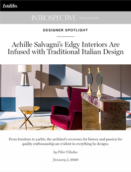 Achille Salvagni's Edgy Interiors Are Infused with Traditional Italian Design