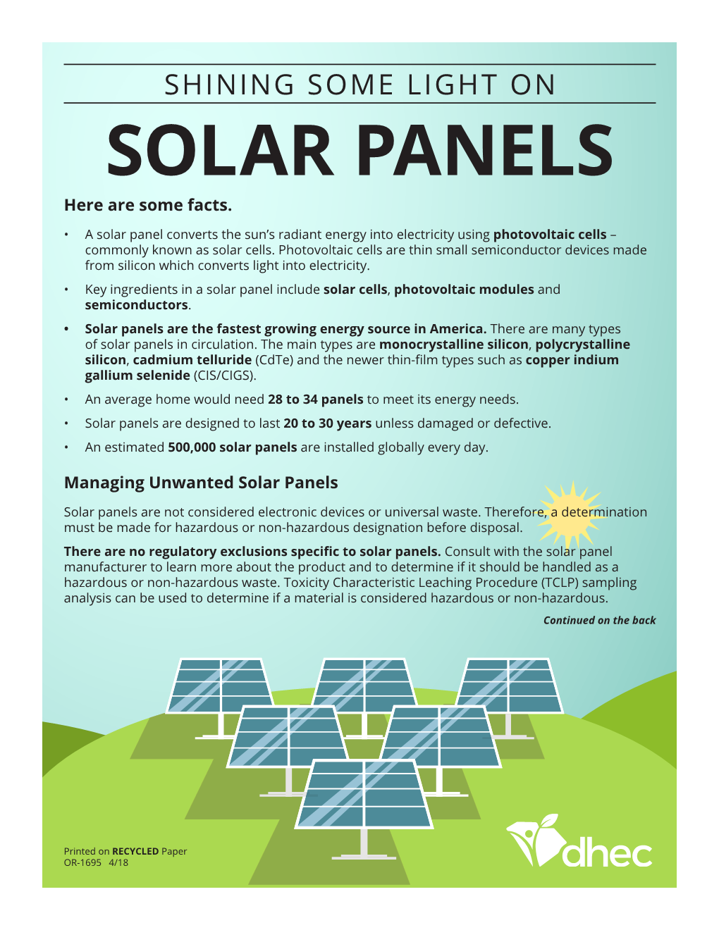 Solar Panel Fact Sheet