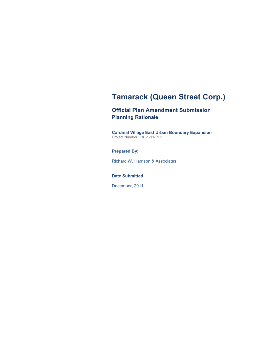 Tamarack (Queen Street Corp.)