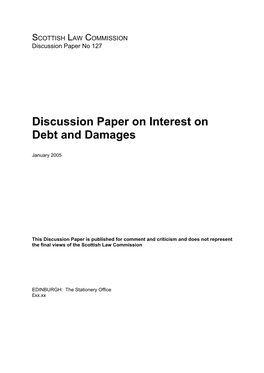 Discussion Paper on Interest on Debt and Damages