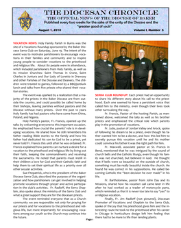 THE Diocesan CHRONICLE