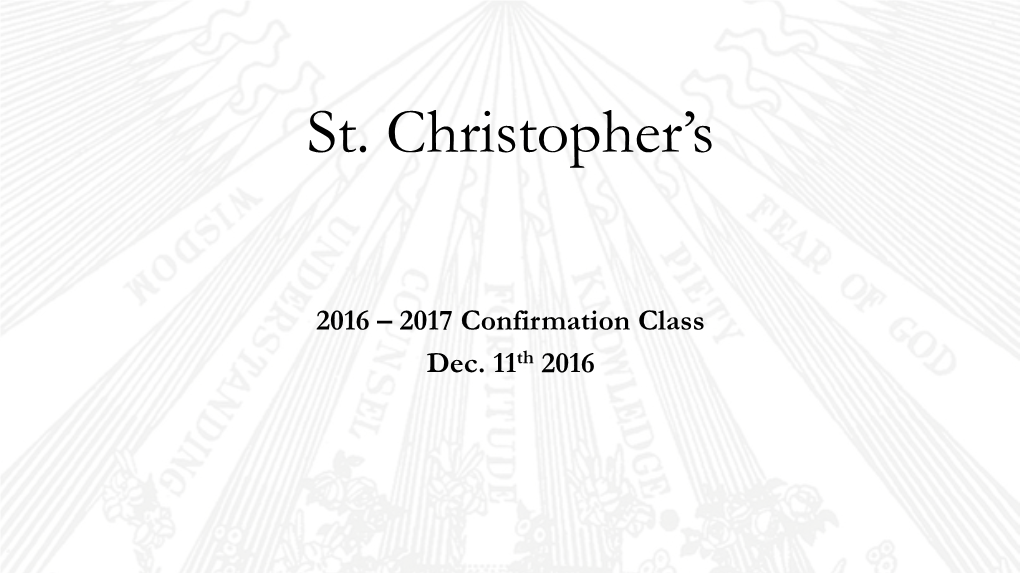 St Christopher's