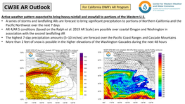CW3E AR Outlook for California DWR’S AR Program
