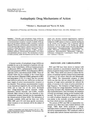 Antiepileptic Drug Mechanisms of Action