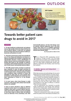 Drugs to Avoid in 2017