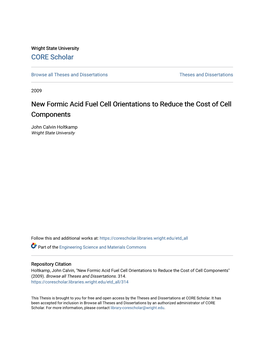 New Formic Acid Fuel Cell Orientations to Reduce the Cost of Cell Components