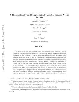 A Photometrically and Morphologically Variable Infrared Nebula in L483