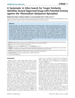 Against the Plasmodium Falciparum Apicoplast