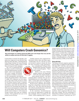 Will Computers Crash Genomics?
