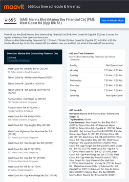 655 Bus Time Schedule & Line Route