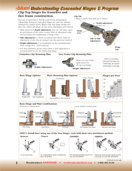 Understanding Concealed Hinges & Program