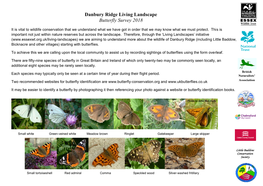 Danbury Ridge Living Landscape Butterfly Survey 2018