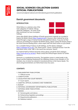 Official Publications: Denmark