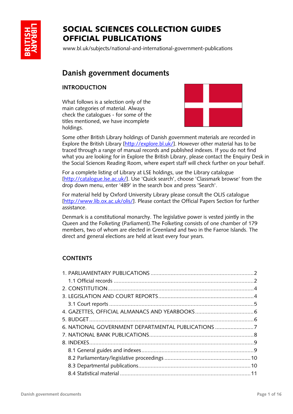 Official Publications: Denmark