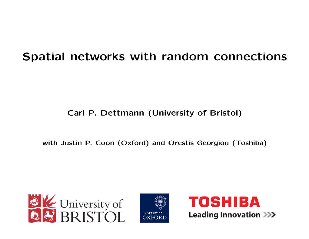 Spatial Networks with Random Connections