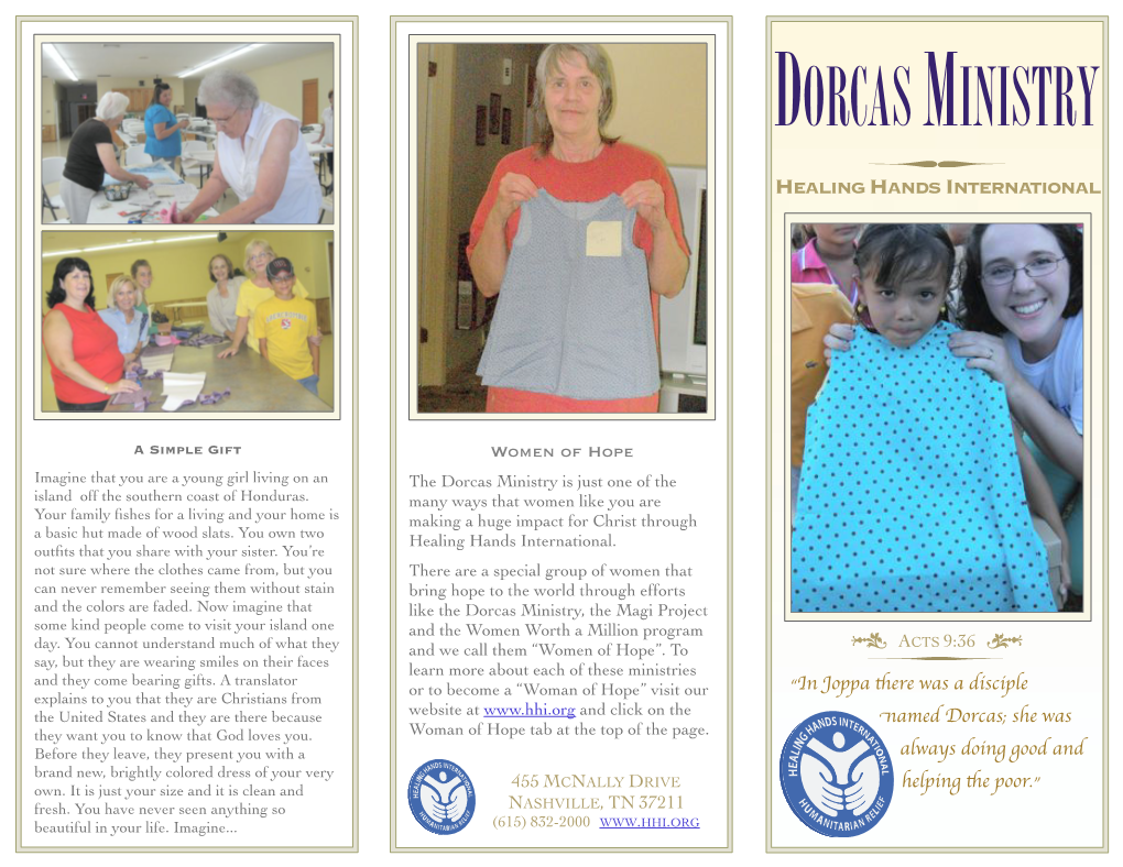 Dorcas Ministry Healing Hands International