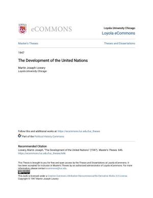 The Development of the United Nations