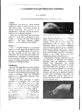 The Treatment of Longitudinal Ulnar Deficiency