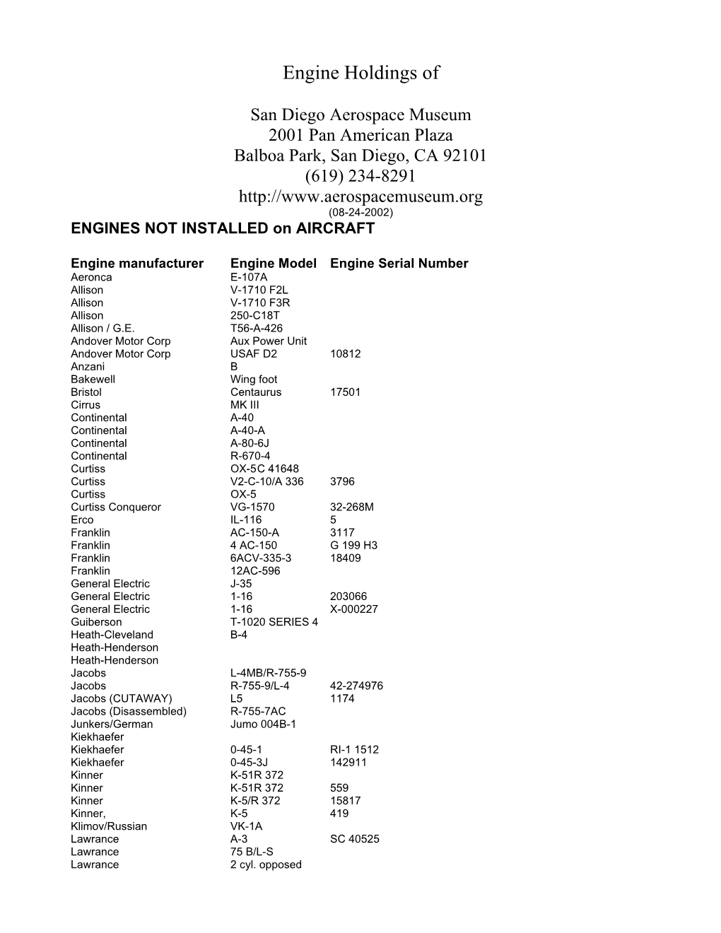 Engine Holdings Of