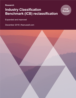 Industry Classification Benchmark (ICB) Reclassification