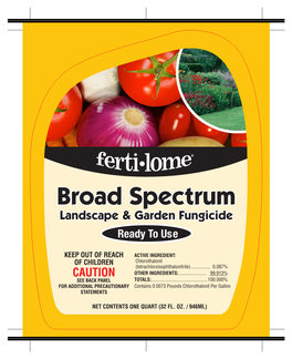 Broad Spectrum Landscape & Garden Fungicide Ready to Use