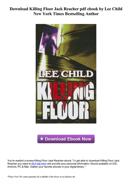 Download Killing Floor Jack Reacher Pdf Ebook by Lee Child New York Times Bestselling Author