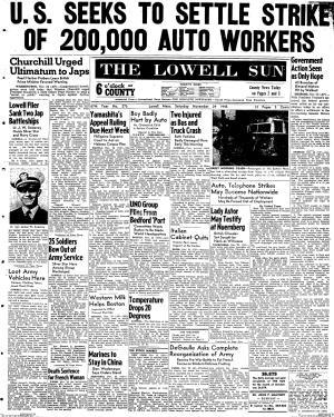 THE LOWELL SUN Action Seen Pearl Harbor Probers Learn British As Only Hope Prime Minister Favored Warning AH Branches of TODAY's INDEX WASHINGTON, Nov