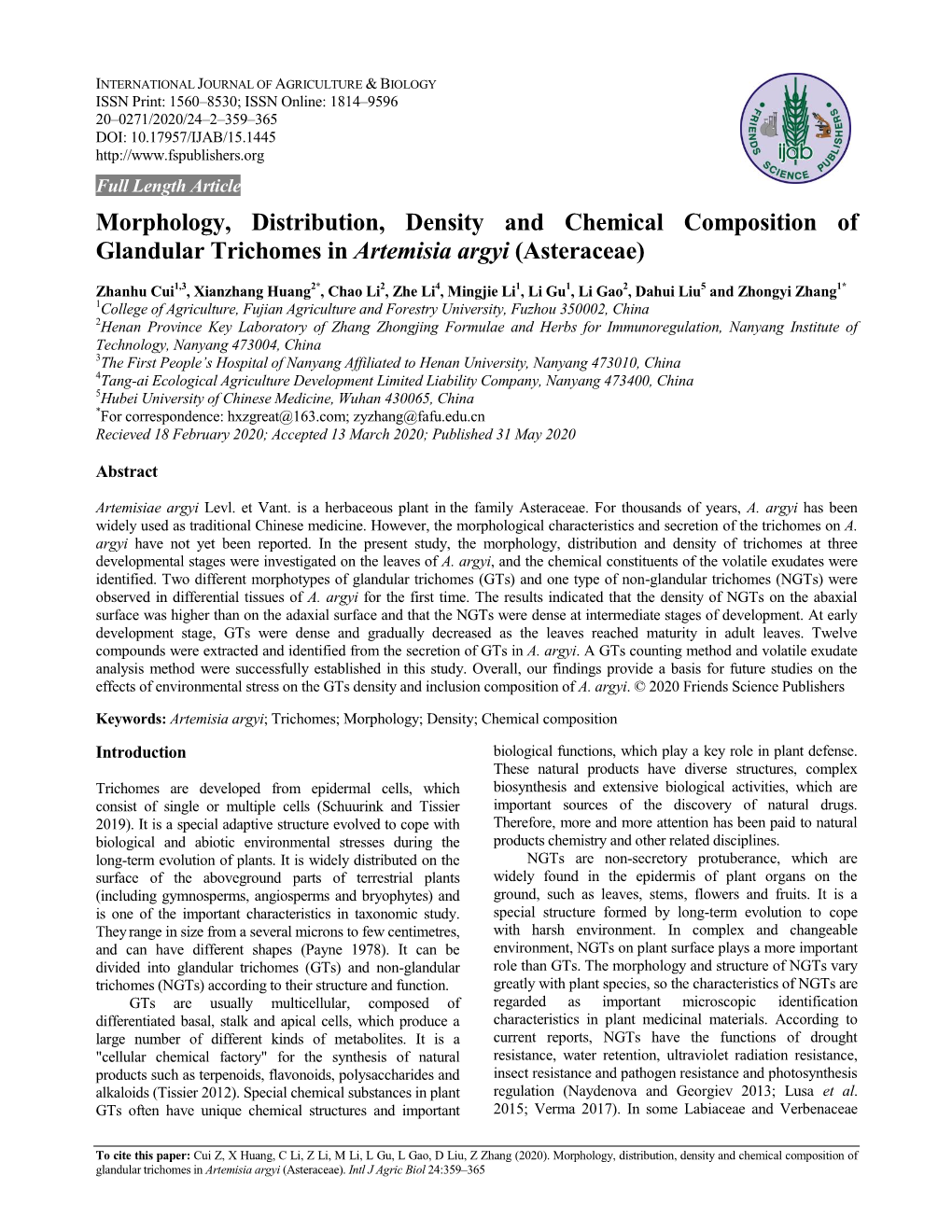 Morphology, Distribution, Density And Chemical Composition Of Glandular ...