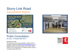 Sturry Link Road Consultation Report