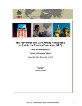 HIV Prevention and Care Among Populations at Risk in the Russian Federation (HPC)