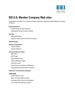 EEI U.S. Member Company Web Sites